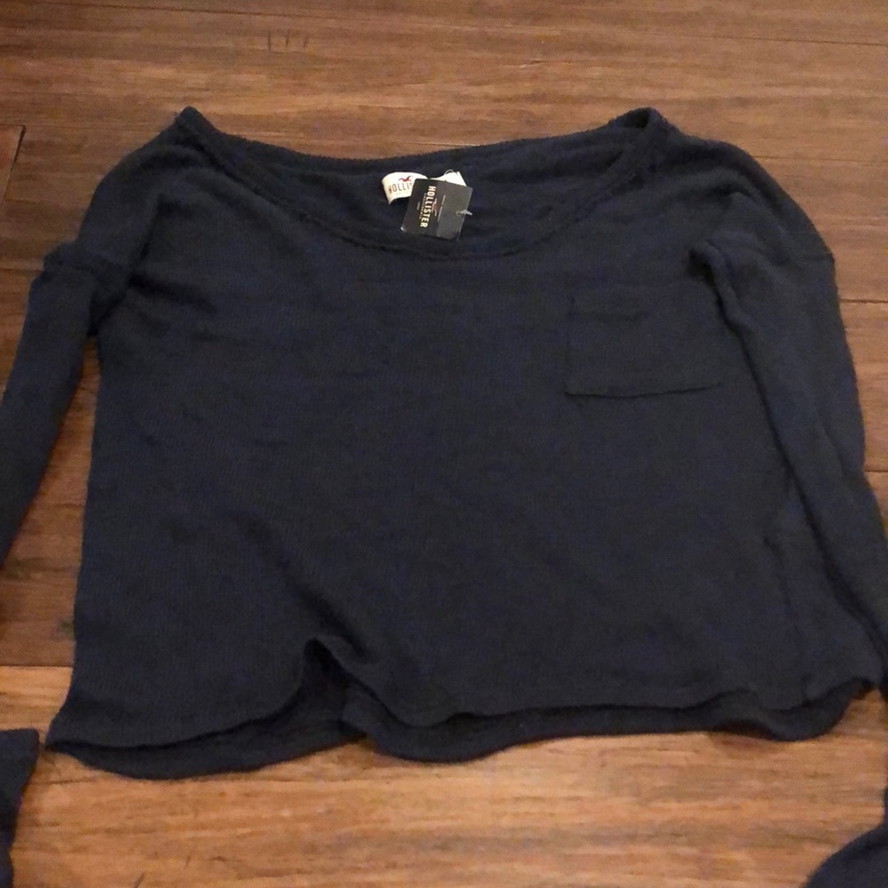 Hollister blue crop top